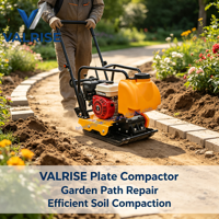 Compacteur à plaques commercial C90T, compacteur vibrant pour sols avec moteur de marque 5,5-7,5 CV, faible coût d'entretien, garantie 1 an