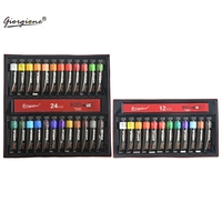 Service personnalisé Giorgione, ensemble de peinture en tube d'aluminium de 12 ml, 12 couleurs, pour toile, verre, vente en gros, qualité artiste, acrylique