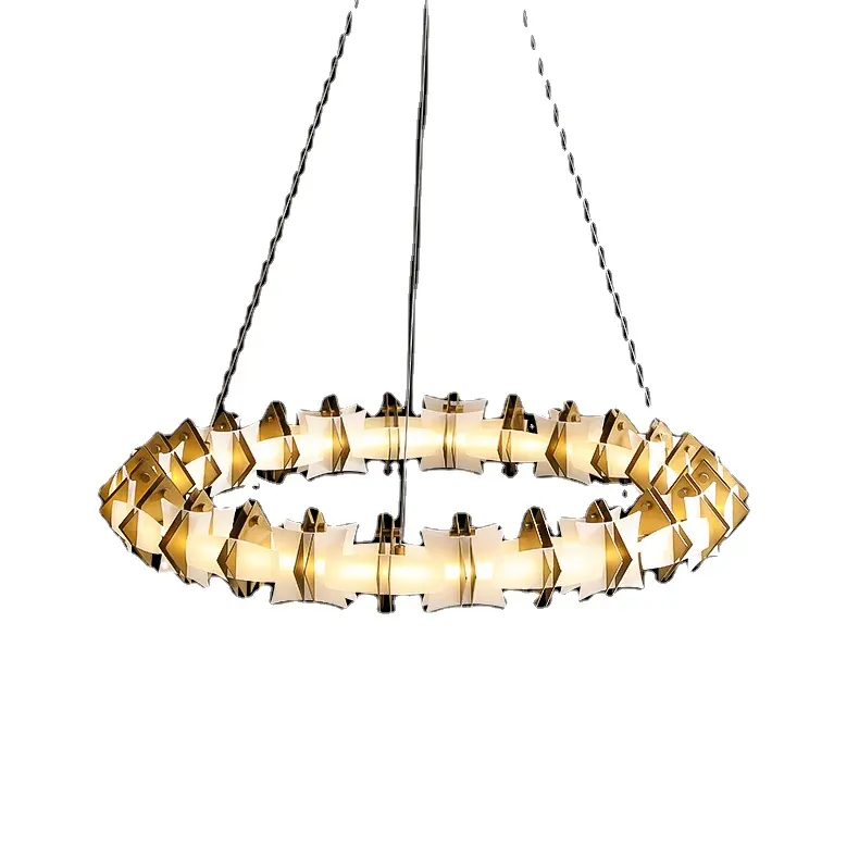 Personal isierte geometrische prismatische Kronleuchter Metall Wohnzimmer Dekoration Pendel leuchte LED-Licht Luxus lampen