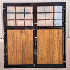 Panneau de porte de box de cheval sur mesure, système de façade de box pré-assemblé de qualité supérieure, porte équestre robuste pour élevage et écurie - Product Image 2
