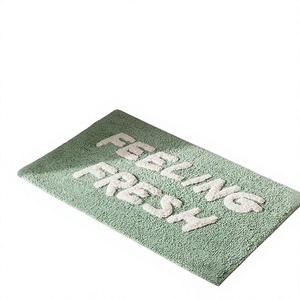 Alfombrillas de Baño de Algodón FEELING FRESH, Alfombra de Baño Floral con Mechones, Suave y de Calidad, Ecológica, Duradera, Hecha a Máquina ITHL - Product Image 1