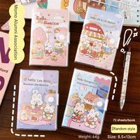 Cuaderno Escolar Kawaii Personalizado con Cubierta de PVC, Tapa Dura, Diseño de Botón con Dibujos Animados, Color y Logotipo Personalizables para Niñas
