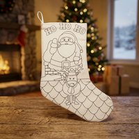 Bolsa de Compras de Lona con Diseño de Calcetín Navideño, Estilo Graffiti, Personalizable, Diversión Navideña