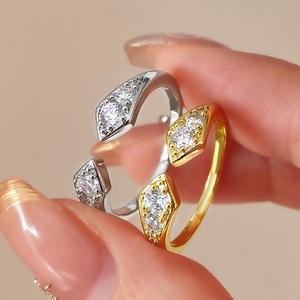 Open Style <b>Ring</b> 18K <b>Gold</b> Plated Minimalist Jewelry Paved Zircon Cobra Head Design <b>Rings</b> for Women - Product Image 3