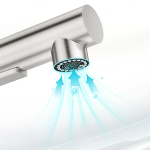 Robinet de cuisine de luxe moderne en acier inoxydable 304, extractible, haut de gamme, brossé - Product Image 4