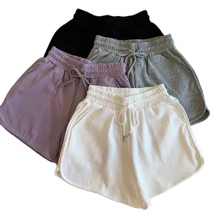 Kurze Hosen Sommer Baumwolle Leinen Damen Shorts Neue Mode Weibliche Hose mit weitem Bein Lässig Lose Plus Size Elastic Shorts