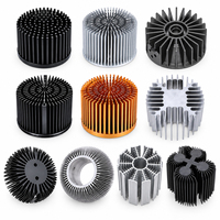 Dissipateur thermique en aluminium sur mesure à ailettes forgées, dissipateur rond pour LED, moteurs, électronique de puissance et refroidissement industriel