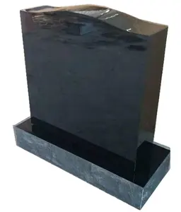 Granit hitam monumen headstone tombstone pemakaman mati dan dasar bahan murah penjualan pabrik langsung