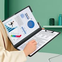 Portapapeles A4 Plegable con Clip, Organizador de Documentos, Portapapeles con Clip para Negocios, Oficina, Escuela, Restaurante