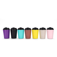Tasse de gobelet de voiture de voyage en acier inoxydable éco-durable de 12oz/500ml tasse cadeau recyclable avec doublure en céramique