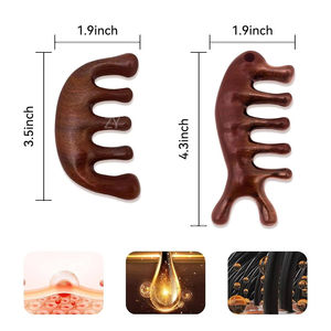 Peigne de massage <span class=keywords><strong>en</strong></span> <span class=keywords><strong>bois</strong></span> de santal naturel pour la croissance des <span class=keywords><strong>cheveux</strong></span> et la relaxation |   Outil de massage Gua Sha pour la tête pour hommes et femmes - Product Image 3
