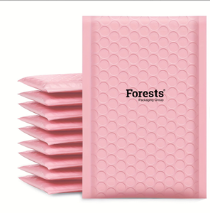 Sobre de burbujas con logotipo personalizado, bolsas de correo acolchadas de plástico Rosa nacarado, muestra gratis para mensajería exprés para calcetines de embalaje - Product Image 1