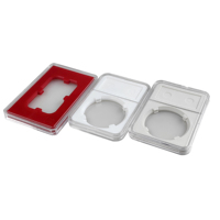 Boîte de rangement sécurisée pour pièces de monnaie certifiées, scellée par ultrasons, avec étui rigide anti-effraction, intérieur rouge et blanc