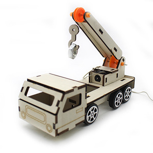 Kit de Grúa de Madera para Armar, Material Educativo de <span class=keywords><strong>Ciencia</strong></span> para Estudiantes, Autoensamblaje, Material Didáctico para Niños, Plástico <span class=keywords><strong>y</strong></span> Metal - Product Image 3
