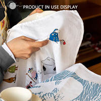 Custom Printed Digital Print Cartoon Pattern Eco-Friendly Quick-Dry Kitchen Tea Towels for Retail Operations and Supply