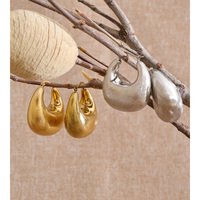 JINYOU 5230 Pendientes Colgantes de Acero Inoxidable con Acabado Cepillado, Pendientes de Aro con Forma de Candado Chapados en Oro