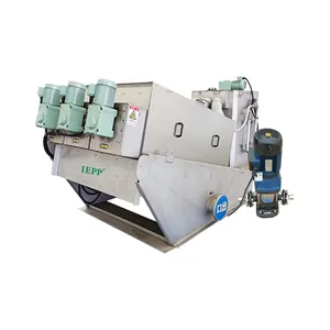Fábrica IEPP, venta al por mayor, separador de líquidos sólidos, tratamiento de deshidratación de lodo húmedo, prensa de tornillo multidisco, máquina deshidratadora de lodos - Product Image 1