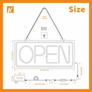 Letrero de Neón LED de Envío Rápido, Decoración de Neón para <span class=keywords><strong>Pizzería</strong></span>, Bar, Hamburguesería, Lavandería, Letrero Luminoso con Encendido/Apagado - Product Image 2