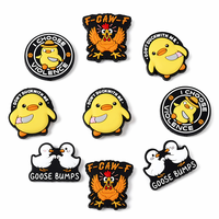 Perles en silicone amusantes Angry Bird, canard, oie, poulet, perles focales humoristiques 26mm, qualité alimentaire pour l'artisanat et la fabrication de bijoux
