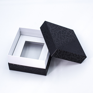 Boîte cadeau en papier avec couvercle et base, emballage de chocolat rigide avec logo estampé à chaud en or - Product Image 3