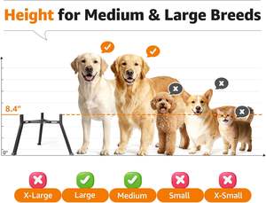 Comedero Elevado <span class=keywords><strong>para</strong></span> <span class=keywords><strong>Perros</strong></span> de Metal, Ajustable en Ancho, Antideslizante e Impermeable, <span class=keywords><strong>para</strong></span> <span class=keywords><strong>Perros</strong></span> Grandes, Adultos, <span class=keywords><strong>Mayores</strong></span> y con Artritis - Product Image 6