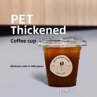 Ensemble d'emballages à emporter Instagram jetables transparents en plastique PET PP américain Style simple paroi-pour café boissons froides lait