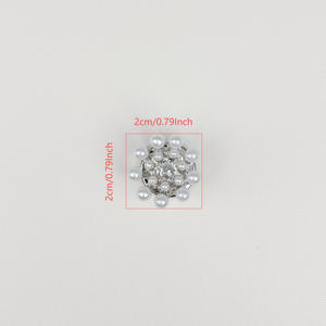 Wholesale <strong>Customized</strong> 2-Color Artificial Pearl <strong>Buttons</strong> Cover Copper Base Snap <strong>Button</strong> <strong>Design</strong> OEM ODM Cufflinks for Party Birthday - Product Image 6