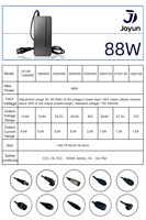 Cargador Rápido de Batería de Litio de 42V 2A con Conector DC 5521, Cargador Portátil con Múltiples Protecciones de Seguridad para Bicicletas Eléctricas