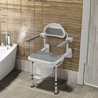 Siège de douche mural pliable en acier inoxydable moderne, antidérapant, gain de place, pour seniors et hôtels – Nouveauté 2026, Vente Flash