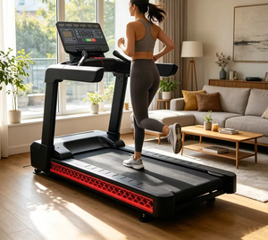 Tapis de course électriques commerciaux en plastique, vente en gros usine, écran LED, inclinaison automatique, vitesse 1-20 km/h, multifonction, moniteur cardiaque portable - Product Image 6