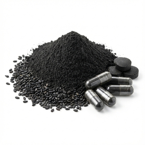 Extrait de sésame noir - 5% de sésamine - Soutien à la santé des cheveux et des os - Complément de calcium naturel - Qualité alimentaire - Product Image 1