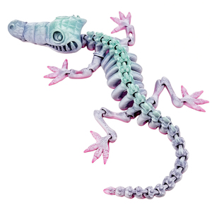 Esqueleto de cocodrilo impreso en 3D con articulación de mandíbula flexible, juguete antiestrés para escritorio, mascota de escritorio, regalo para aliviar el estrés, producto de gran venta transfronterizo - Product Image 3