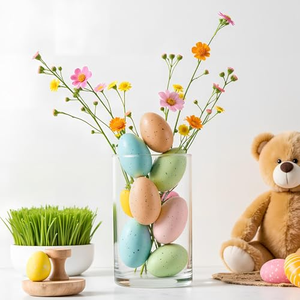 Artificial Speckled Paper <b>Eggs</b> and Textured Paper Mache <b>Eggs</b> for Easter BabyShower Party <b>Decoration</b> - Product Image 3