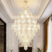 Lustre en cristal Loft moderne à hauteur réglable pour la maison Design d'escalier Villa française Salon ouvert Appartement