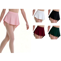 Jupe de danse professionnelle pour adulte, jupe de ballet à enfiler, en nylon très extensible, pour la pratique de la danse, jupe courte enveloppante pour femme, pour répétition