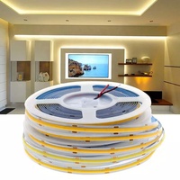 Lampu Strip LED COB CRI90 24v 480leds Ip67 Tahan Air Lampu Strip LED COB Fleksibel Putih 6000k RGB 12v Lampu Strip LED COB