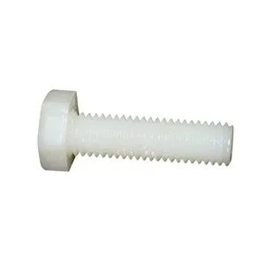 Sandingsheng in stock white black high quality DIN 933 hex head full thread PA66 polyamide nylon plastic bolt