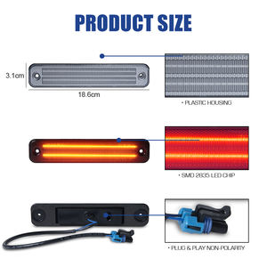 Luces LED de Marcador Lateral para Parachoques Delantero y Trasero Zeal para <span class=keywords><strong>Hummer</strong></span> <span class=keywords><strong>H2</strong></span> 2003-2009, Accesorios, Paquete de 4 - Product Image 3