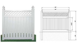 Valla de PVC Vinílica para Exteriores, Semi-Privacidad, Estilo Moderno, con Modelado 3D, Resistente a los Rayos UV y Ecológica - Product Image 2