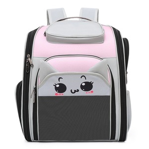 Cat <b>Backpack</b> Breathable Large Capacity Pet Carrier <b>Cartoon</b> Design Nylon Material For Cats And Dogs Portable Travel Use - Product Image 5