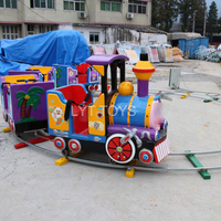 Train électrique pour enfants, attraction de parc d'attractions en plein air, mini-chemin de fer