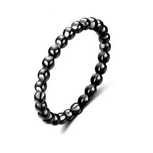 Anillo de Boda de Acero Inoxidable con Cuentas Redondas de 2 mm de FanKe, Diseño Moderno y Sencillo para Parejas, Venta al por Mayor - Product Image 6