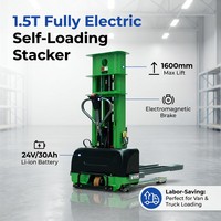 Gerbeur auto-chargeur électrique 1,5t gerbeur auto-levant pour chargement fourgon