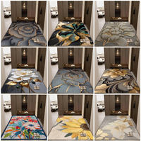 Crystal Velvet Abstract Floral Rug 3D Printed Carpet Floor Mat in Living Room Bedroom Entryway Home Decor Wholesale Supplier B2B