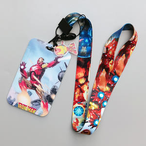 Porta Tarjetas de Identificación de Autobús de Alta Calidad con Diseño de Anime, Impresión por Transferencia de Calor, Cordón para Tarjeta de Estudiante, Iron Man - Product Image 6