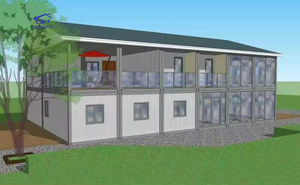 Nouvelle conception de maison conteneur à 2 étages, modulaire portable, avec fenêtres en verre, dortoir, école, hôtel, bureau, maisons préfabriquées, mini-maisons - Product Image 6