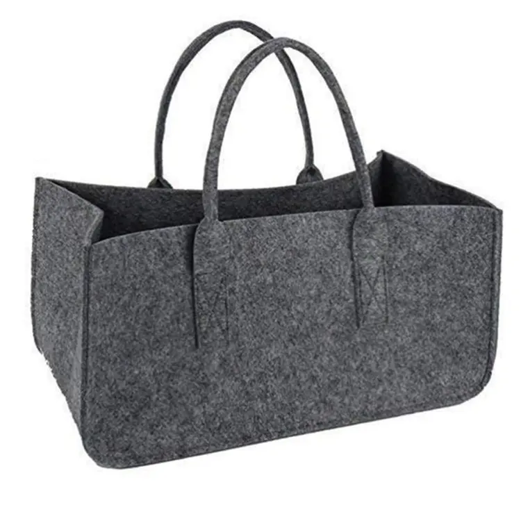 Large Lady Felt Handbag tote bag wholesale felt bags for shopping With Customized Logo