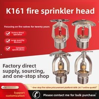 Sprinkler d'incendie pour entrepôt certifié CE K161, à haut débit, en alliage fusible, à réponse rapide avec jet vers le bas