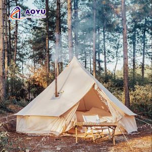 Tente familiale OEM ODM en toile imperméable Oxford et <span class=keywords><strong>yourte</strong></span> mongole avec cloche Tente de glamping pour quatre saisons pour le camping ou la <span class=keywords><strong>maison</strong></span> - Product Image 1