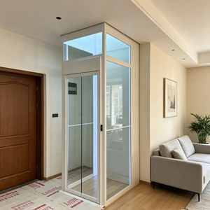 Ascensor Residencial sin Barreras para Personas Mayores y con Discapacidad, Marco Negro, Cristal, Elevador Personalizado para Viviendas y Villas - Product Image 5